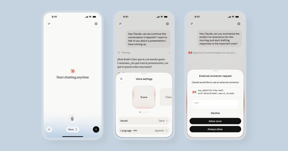 DROPIDEA | دروب ايديا - Anthropic Upgrades Claude's Voice Mode with More Powerful Models