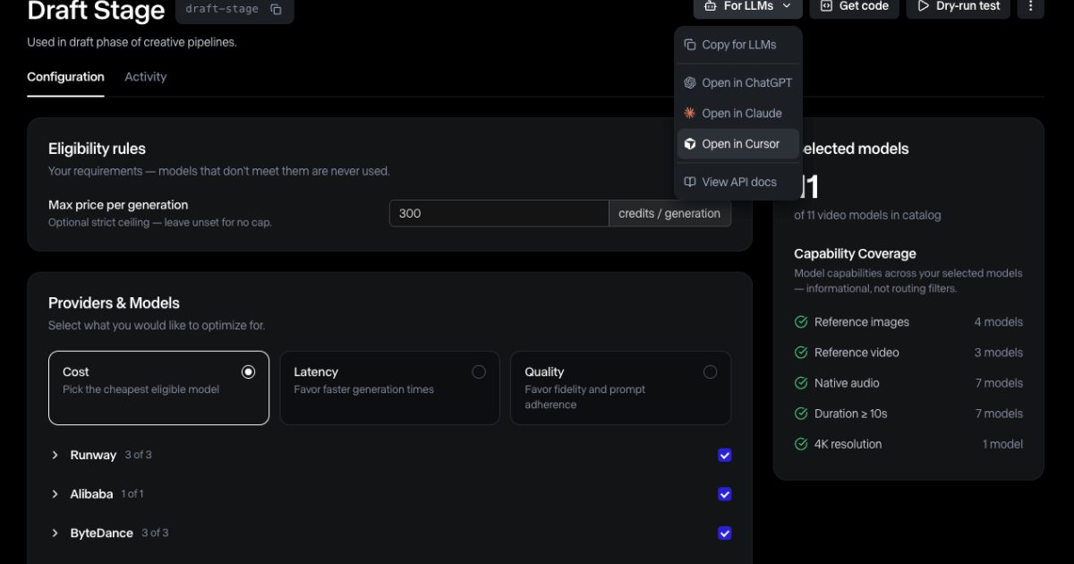 Runway Launches AI Model Router to Become Media Infrastructure
