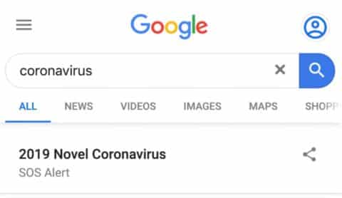 DROPIDEA | دروب ايديا - Google launches an SOS alert for searches related to the coronavirus