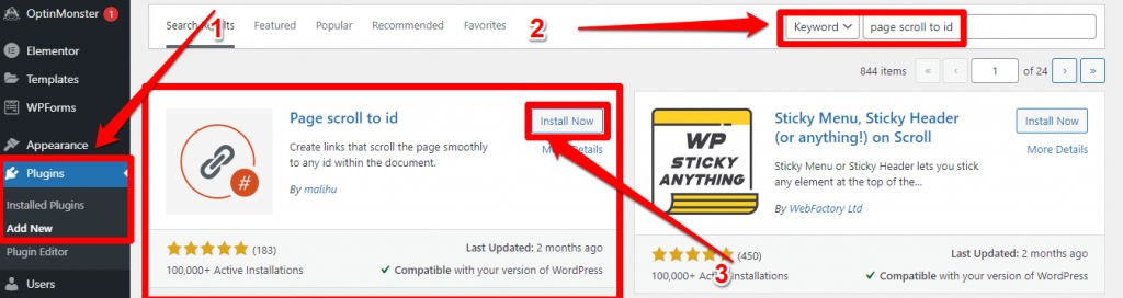 DROPIDEA | دروب ايديا - Explanation of Scroll to id to move to a specific element on the page when a specific button is clicked