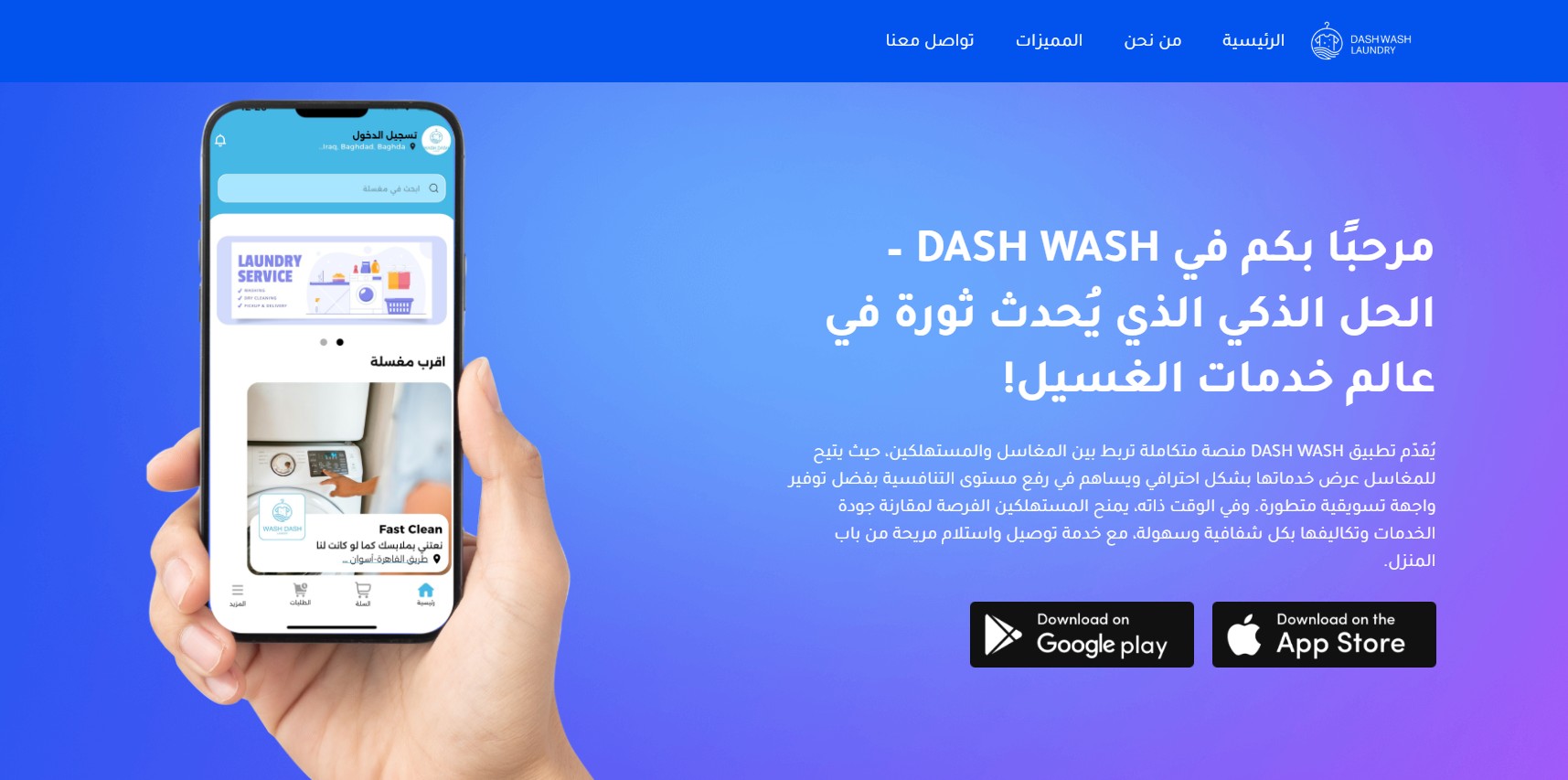 Dash Wash website