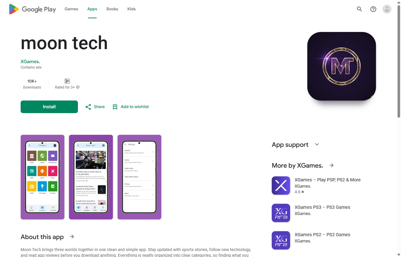 Moon Tech App