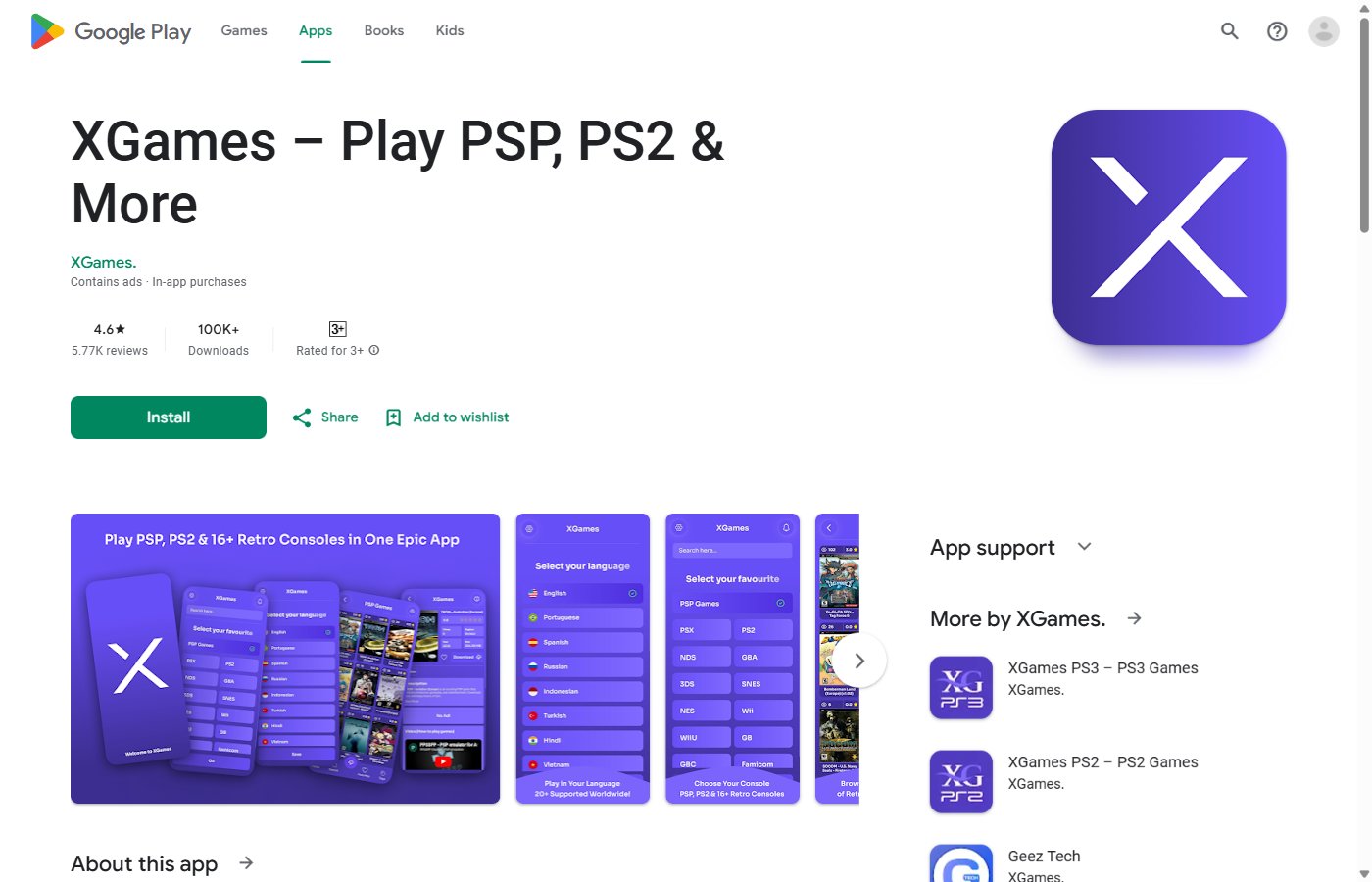 XGames Play PSP PS2 & More