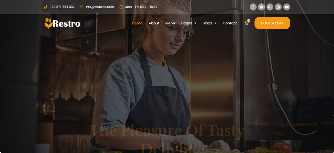 قوالب المطاعم والمقاهي