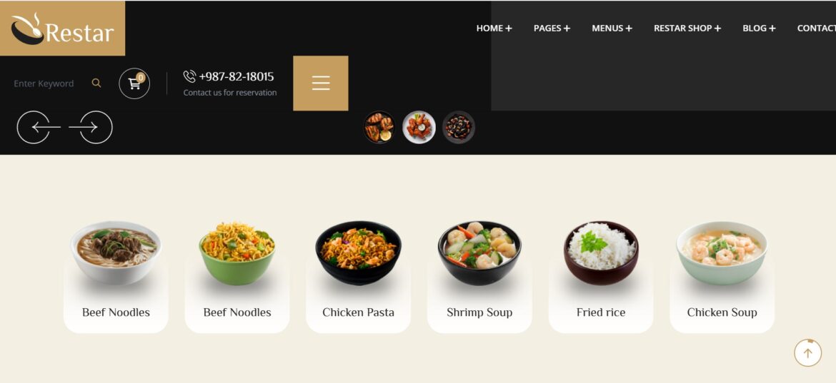 قوالب المطاعم والمقاهي