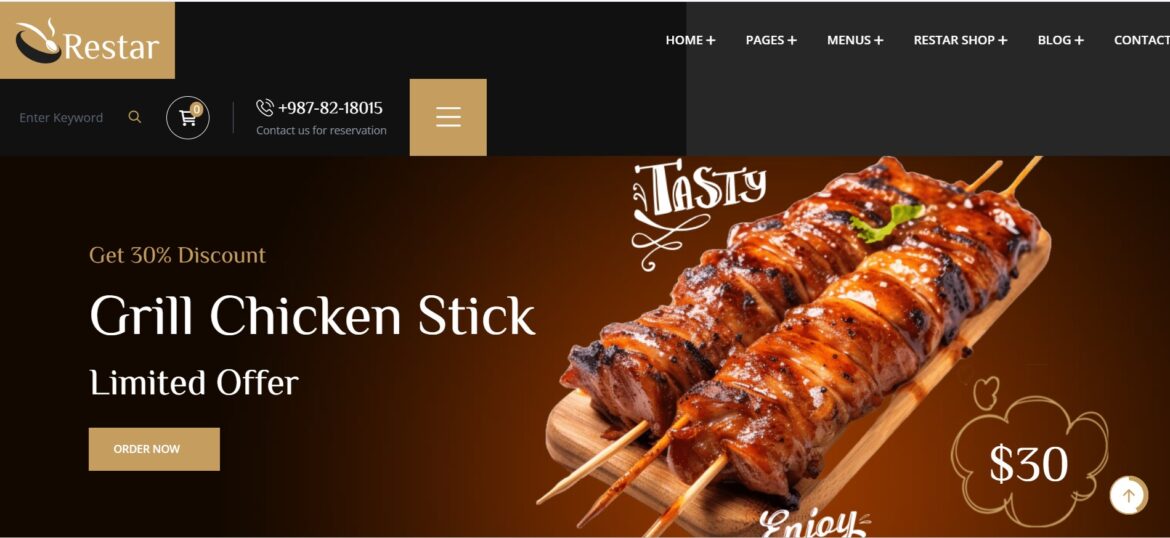 قوالب المطاعم والمقاهي