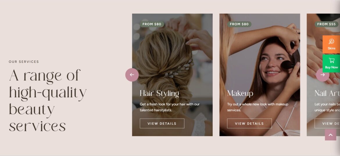 قوالب الصالونات ومراكز التجميل