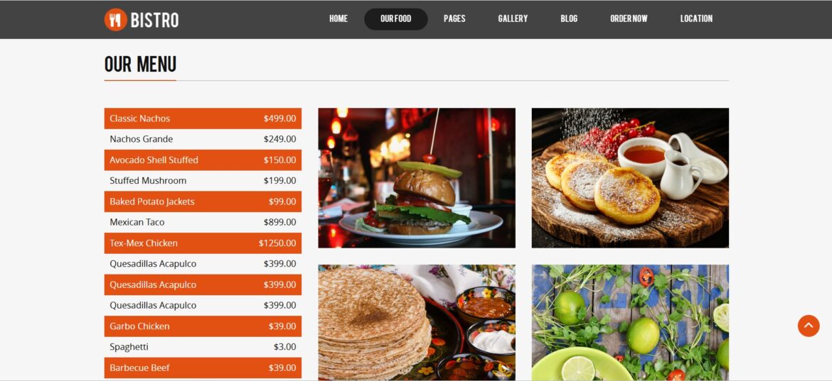 قوالب المطاعم والمقاهي